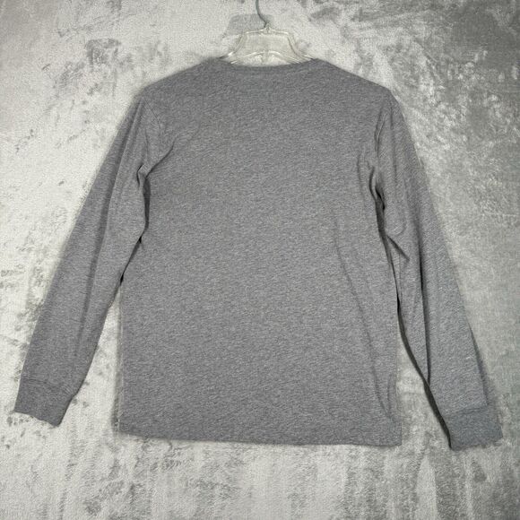 American Eagle Shirt Men‎ Medium Gray Long Sleeve T-Shirt AE USA Graphic Casual - Picture 3 of 8